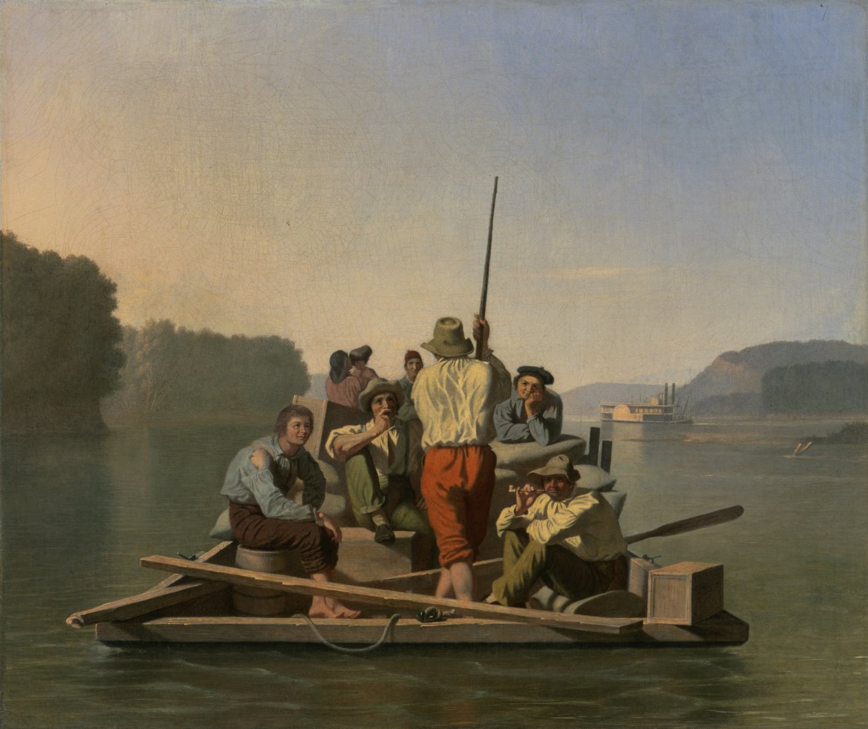 Zapalovač uvolňující parník na mělčině od George Caleb Bingham