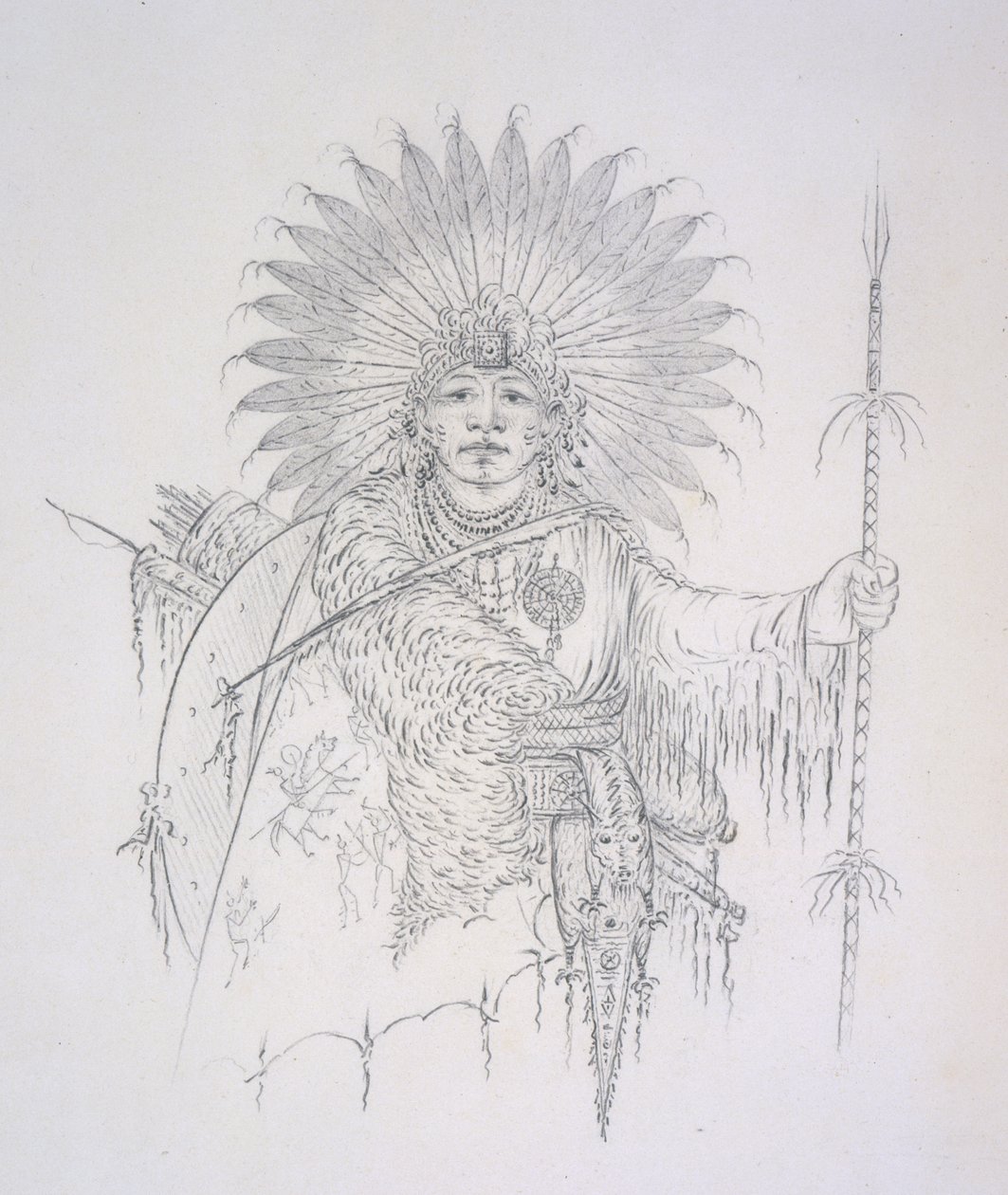 Ba-da-ah-chon-du (Ten, kdo skáče přes všechny) 1852 od George Catlin