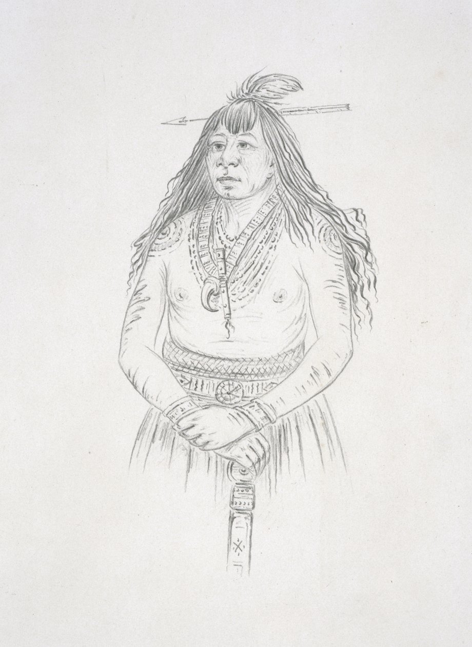 Bon son jee (Nový oheň) 1852 od George Catlin