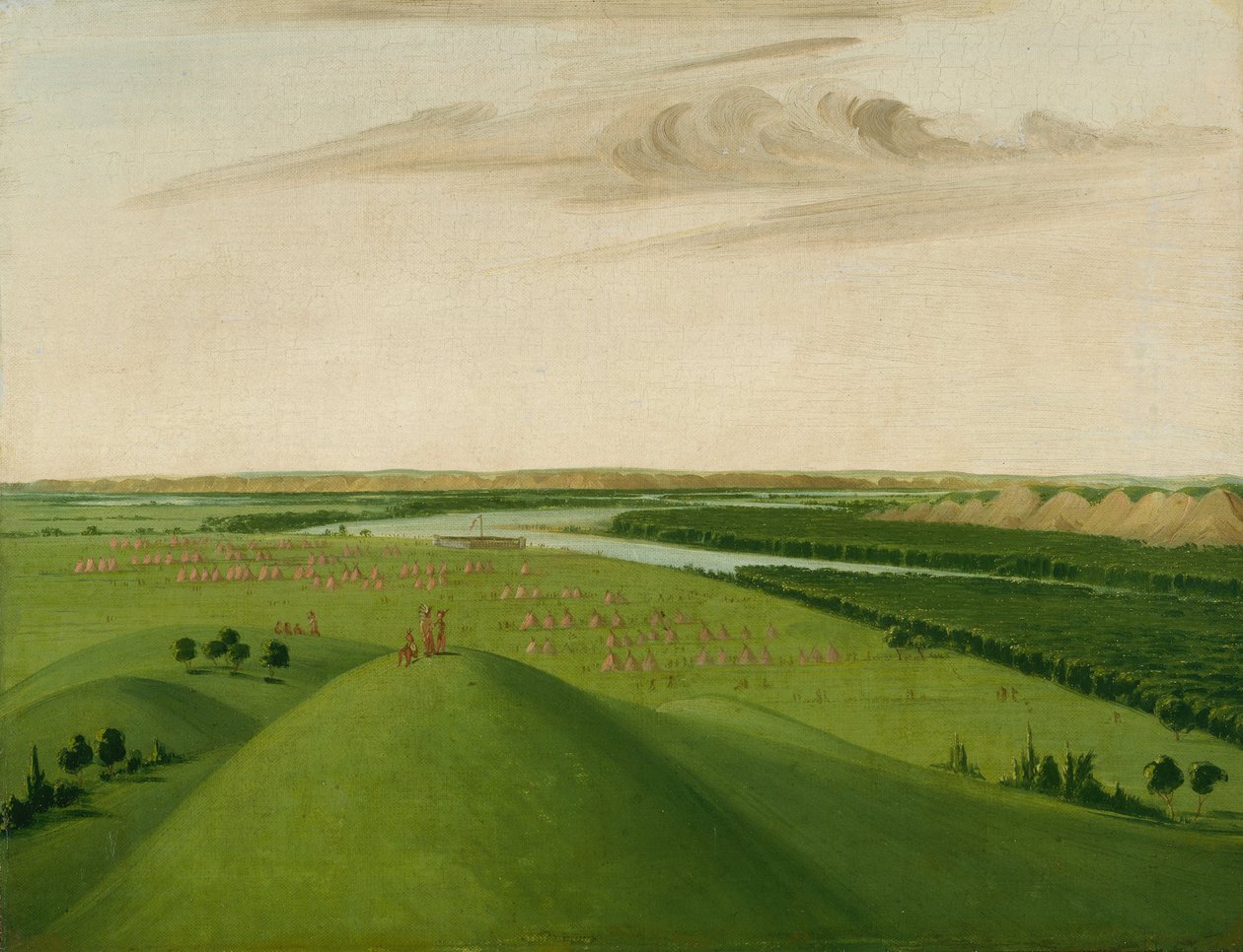 Fort Union, ústí řeky Yellowstone, 2000 mil nad St. Louis od George Catlin