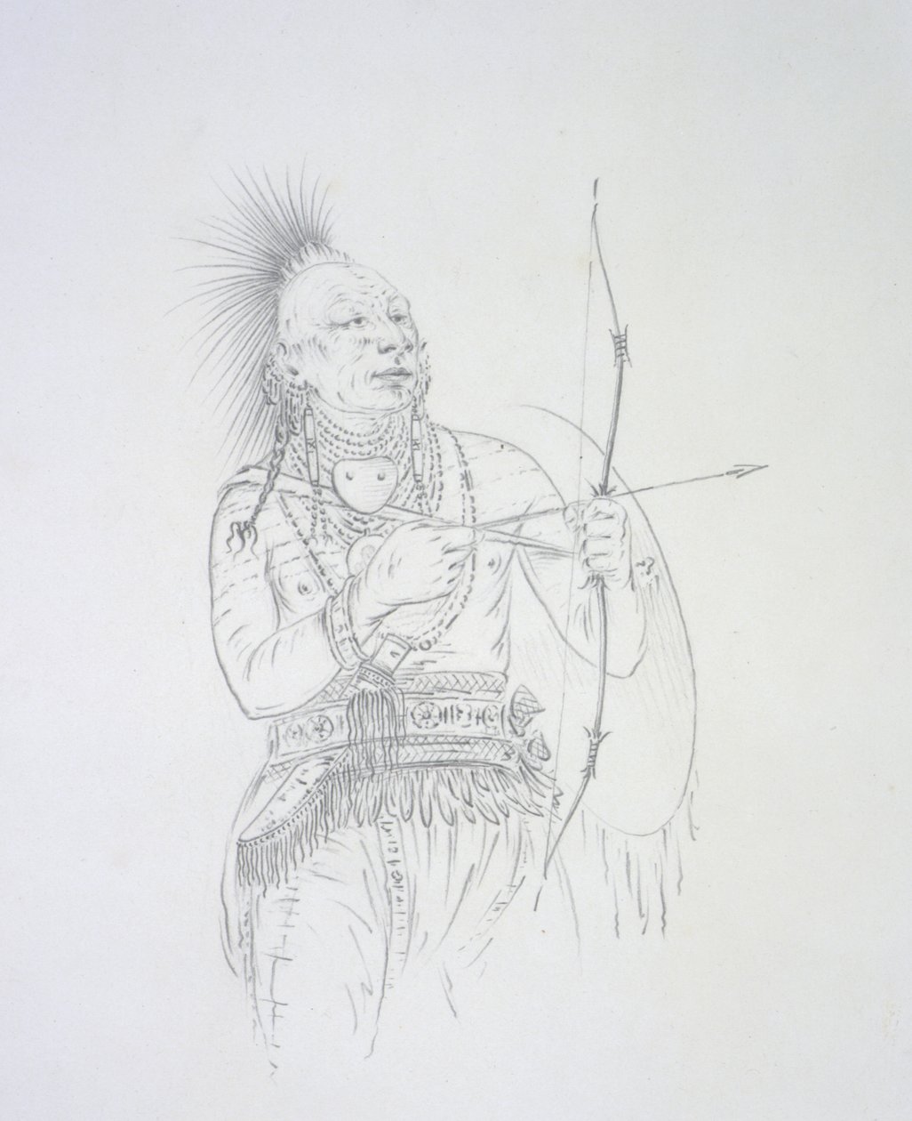 Meach-o-shin gaw (Malý bílý medvěd) 1852 od George Catlin