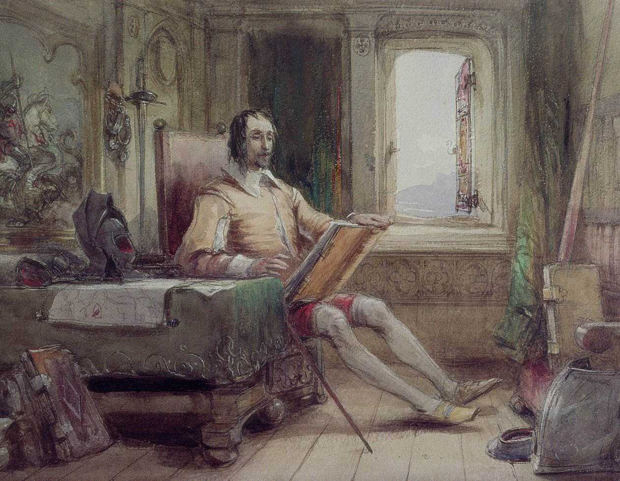 Don Quijote ve své pracovně od George Cattermole
