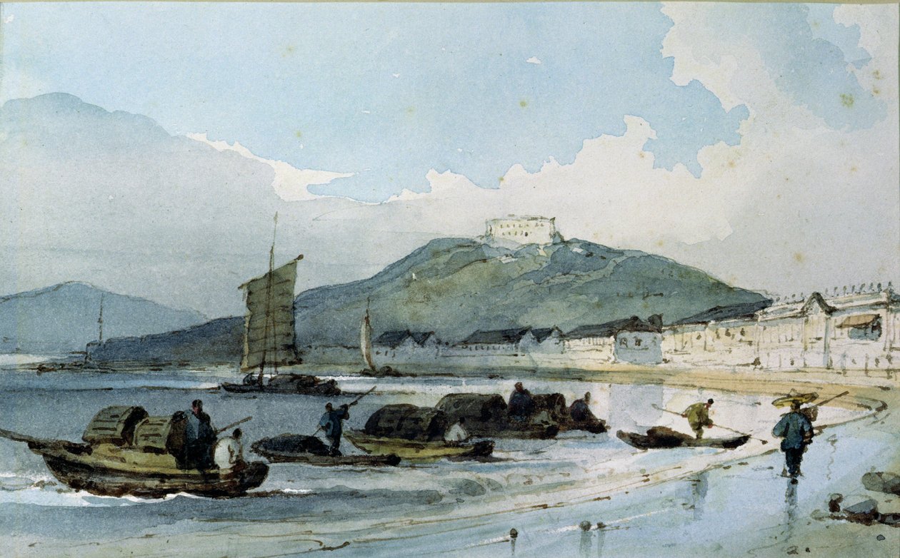 Pohled na Macao, Čína od George Chinnery