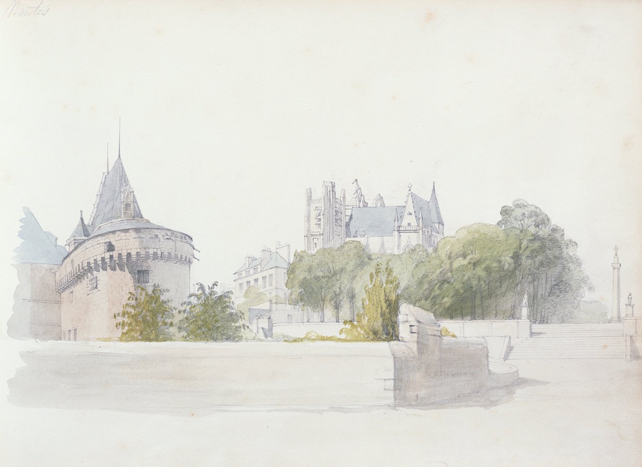 Pohled na Nantes od George Clarkson Stanfield
