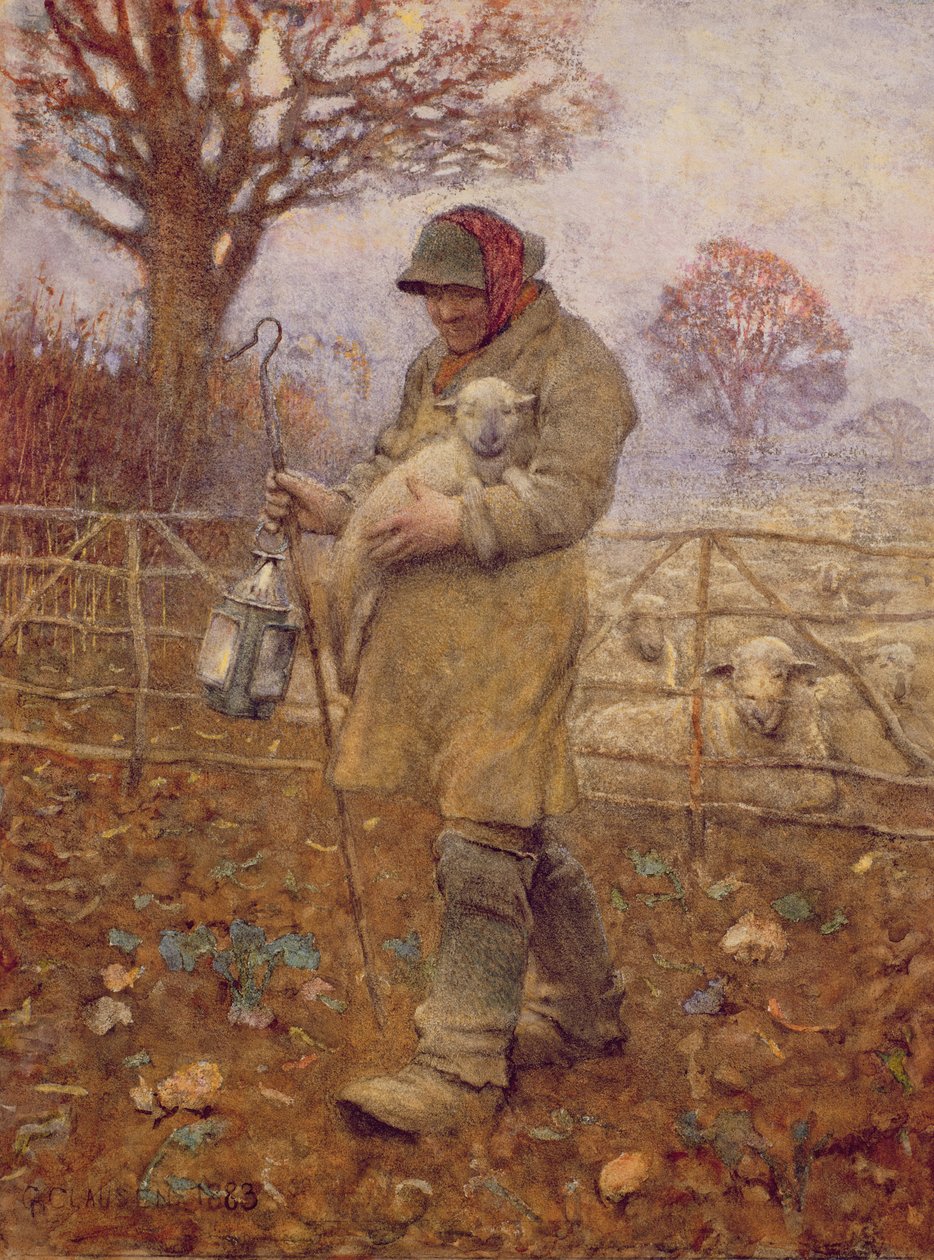 Pastýř s beránkem, 1883 od George Clausen
