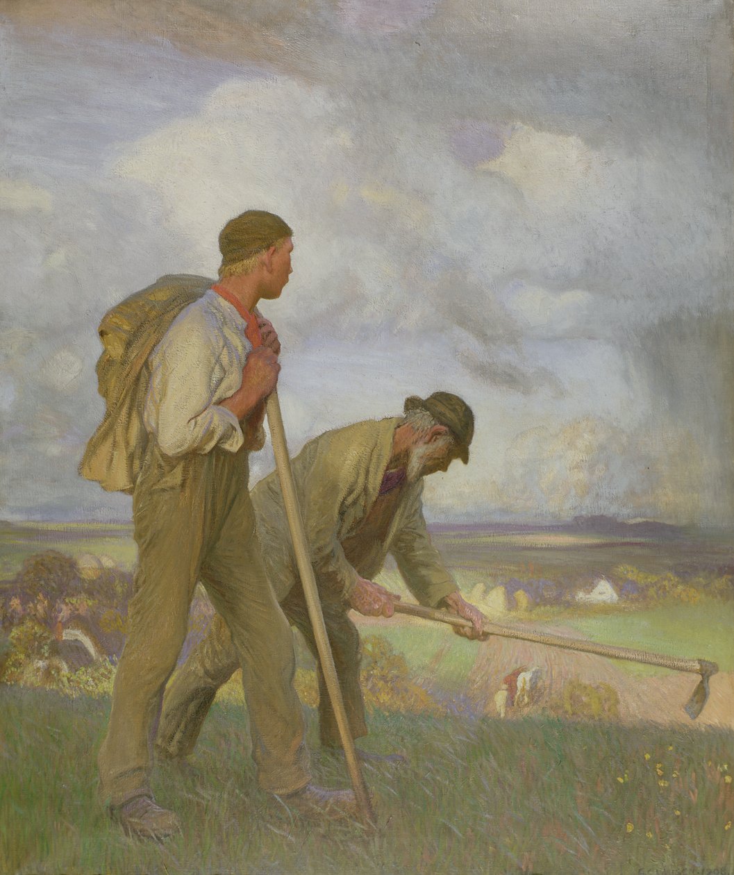 Chlapec a muž, 1908 od George Clausen