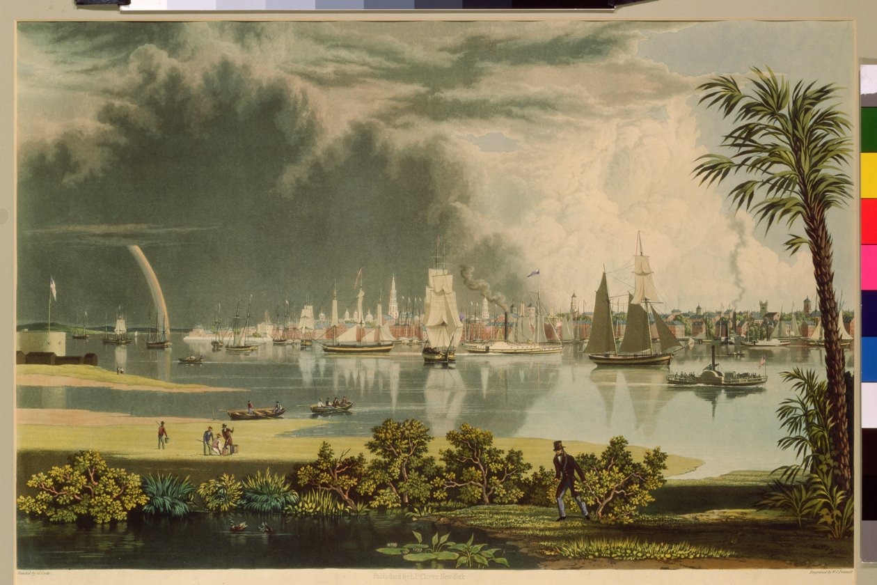 Město Charleston, vyryté W. J. Bennettem, 1838 od George Cooke