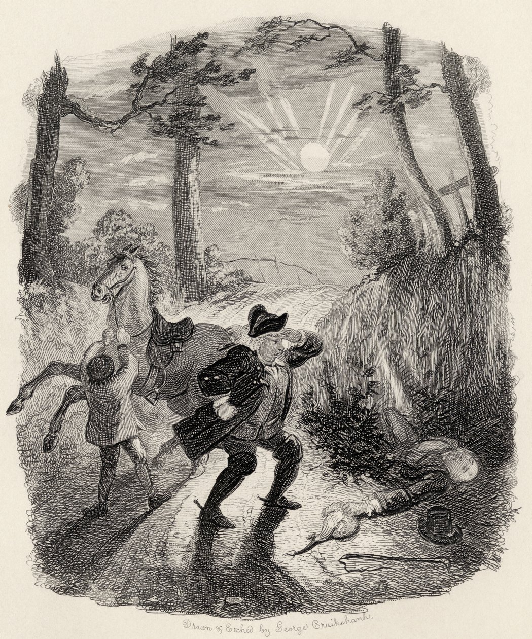 Paruka Jerryho Jarvise, z knihy "The Ingoldsby Legends" od Thomase Ingoldsbyho, vydané nakladatelstvím Richard Bentley und Son, 1887. od George Cruikshank