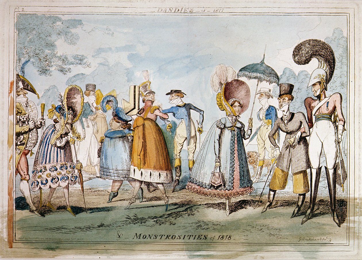 Obludnosti z roku 1818, od George Cruikshank