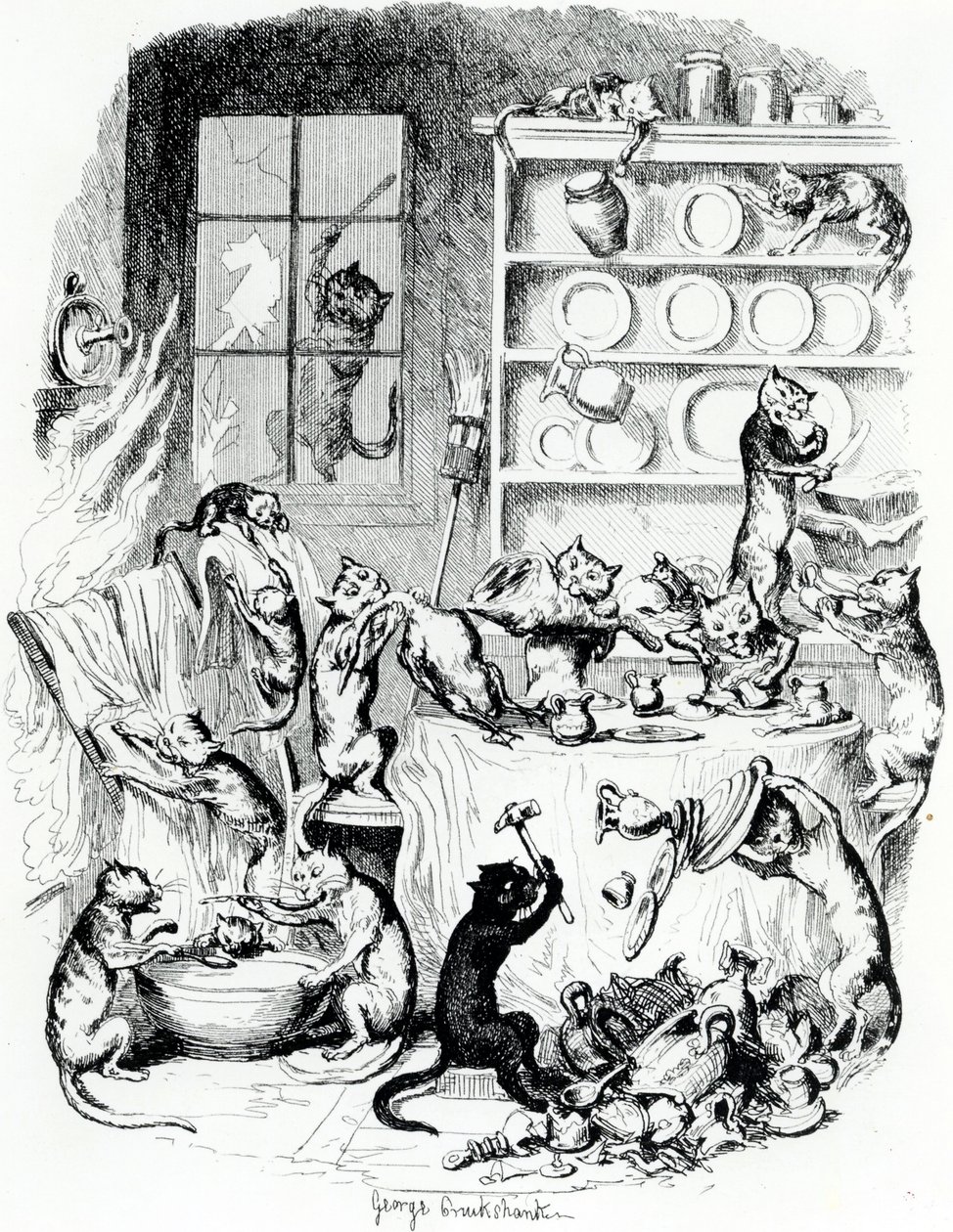 Knižní ilustrace, 1847 od George Cruikshank