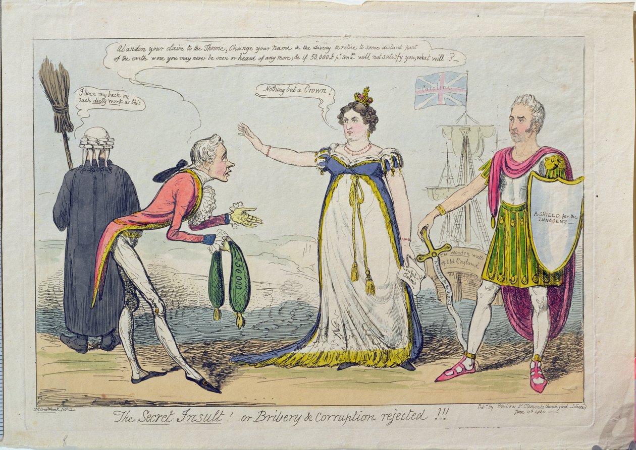 Tajná urážka! aneb Úplatkářství a korupce odmítnuty!!, nakl. 1820 od George Cruikshank