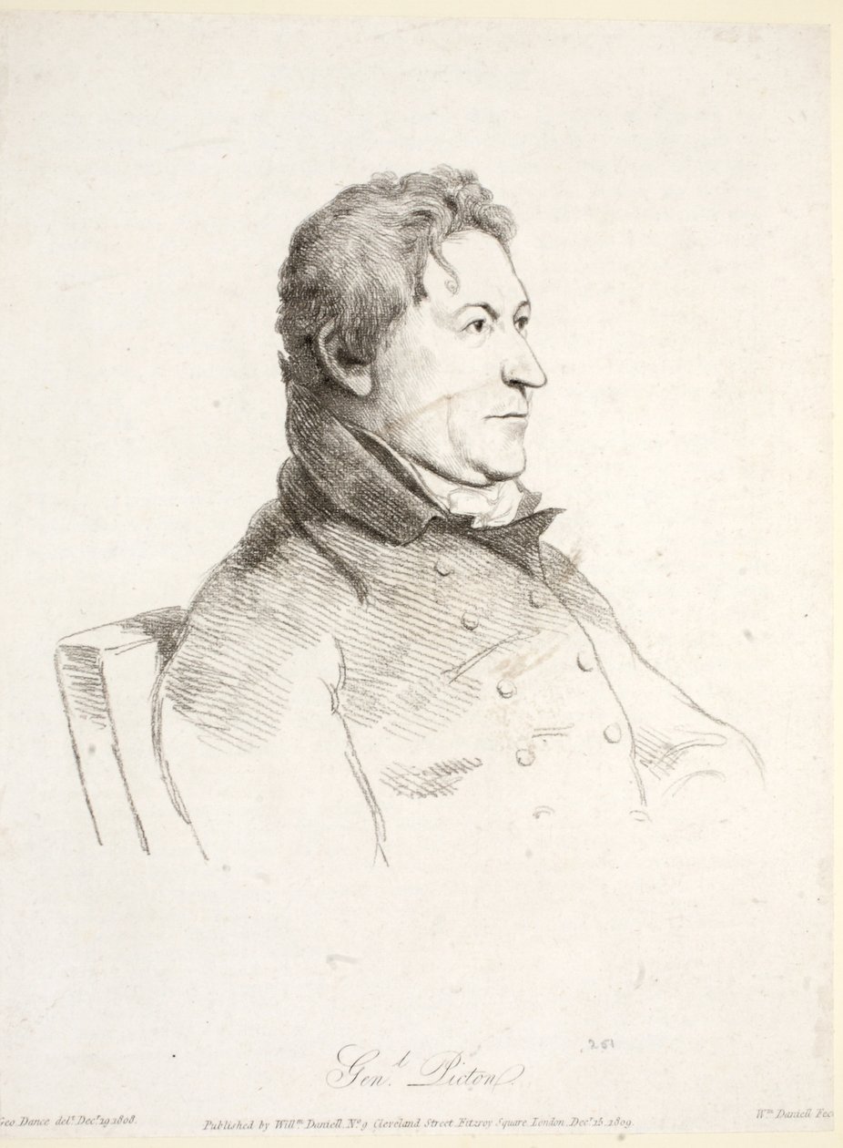 General Picton, 19. prosince 1808, pub. William Daniell 1809 od George Dance