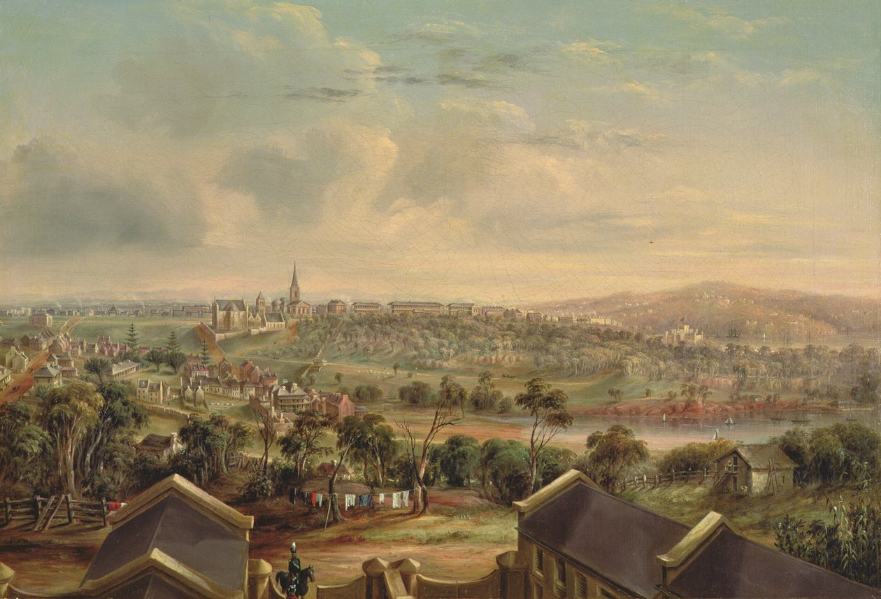 Sydney z Woolloomooloo, 1849 (deska) od George Edward Peacock