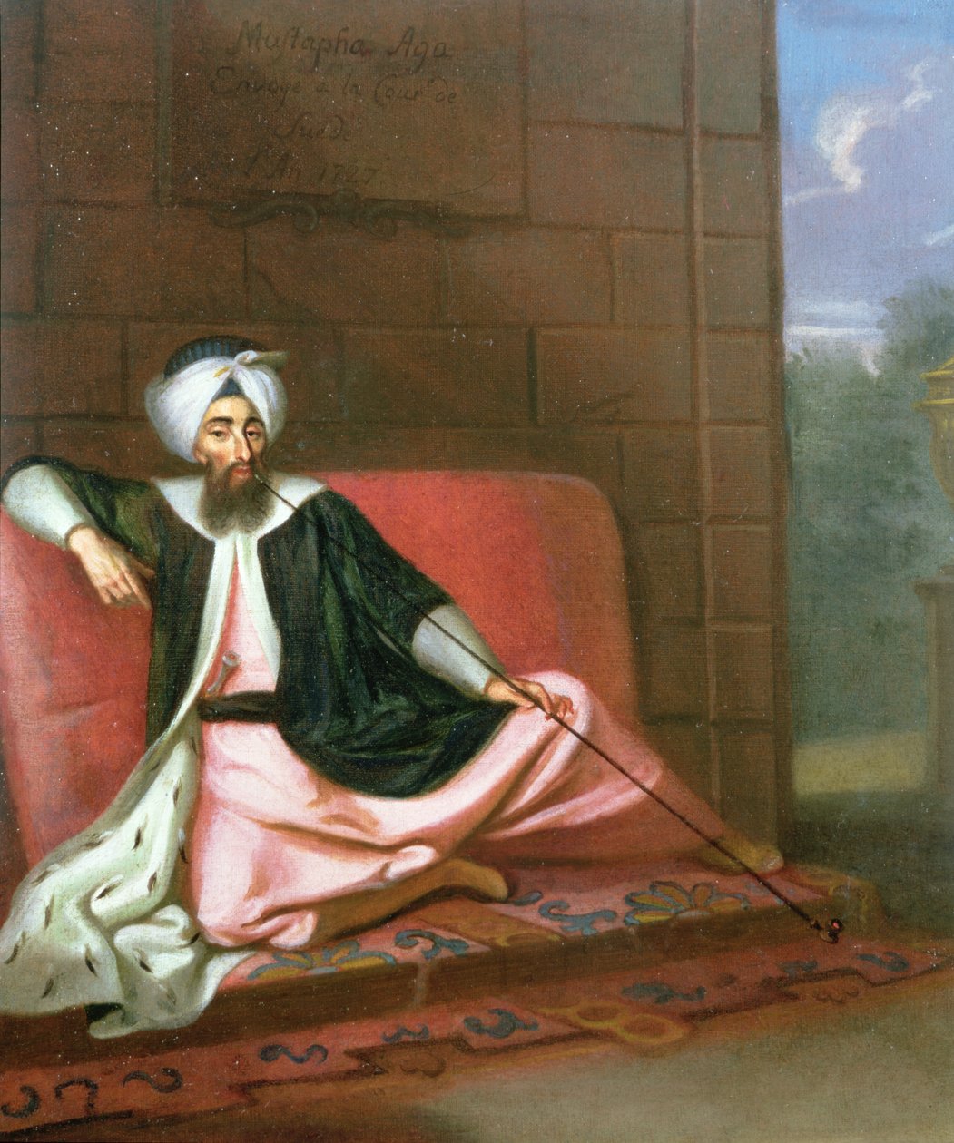 Portrét vyslance Mustafy Aga u švédského dvora, 1727 od George Engelhardt Schroeder