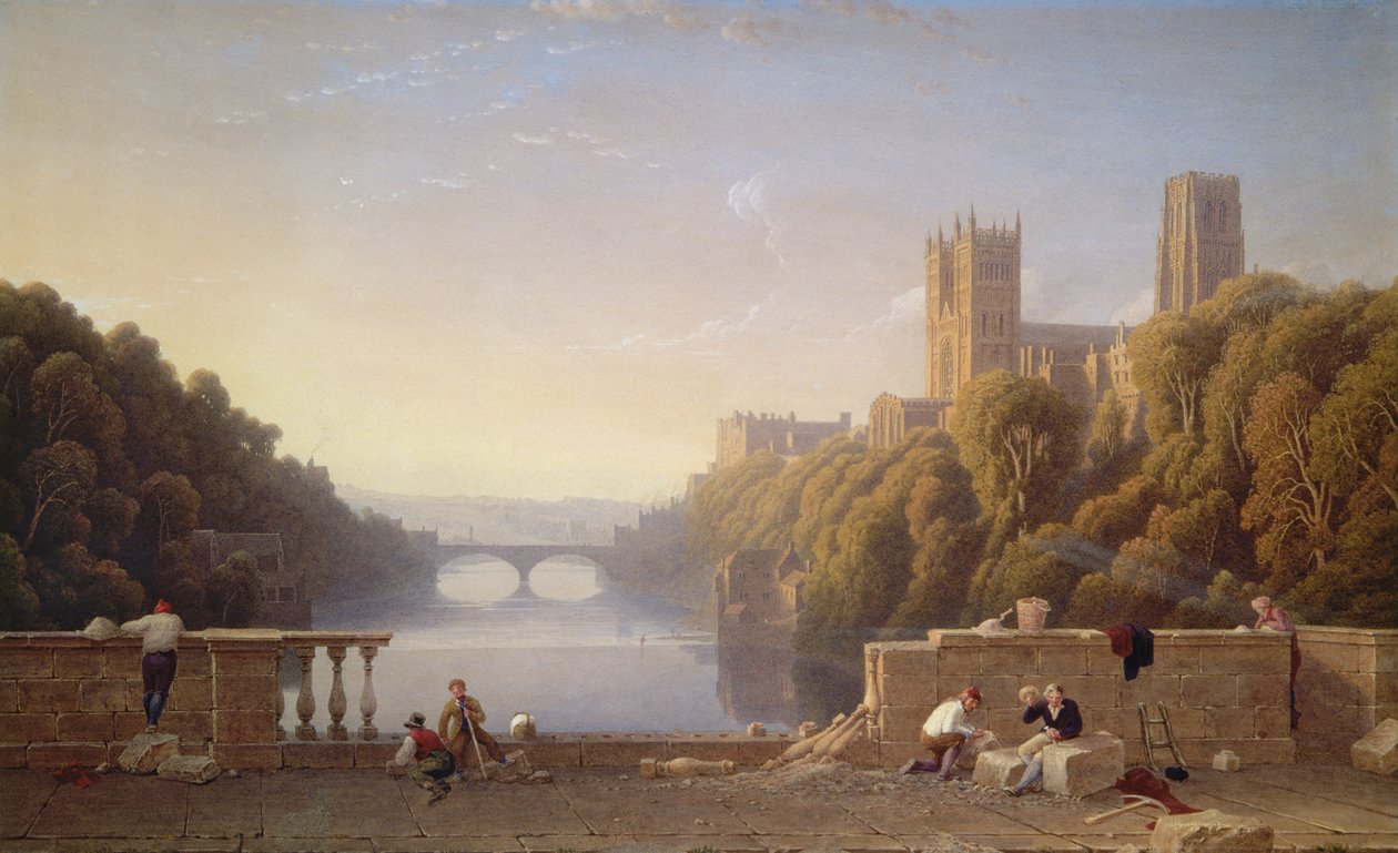 Durhamská katedrála z mostu Prebend