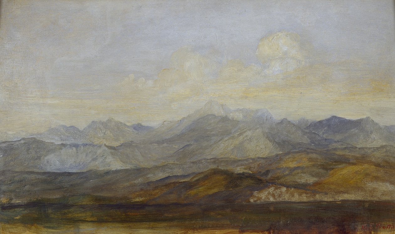Pohoří Carrara z Pisy, 1845-1846 od George Frederick Watts