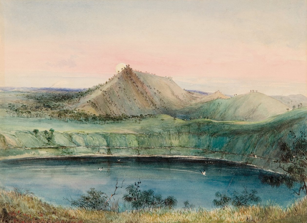 Modré jezero, Mount Gambier od George French Angas