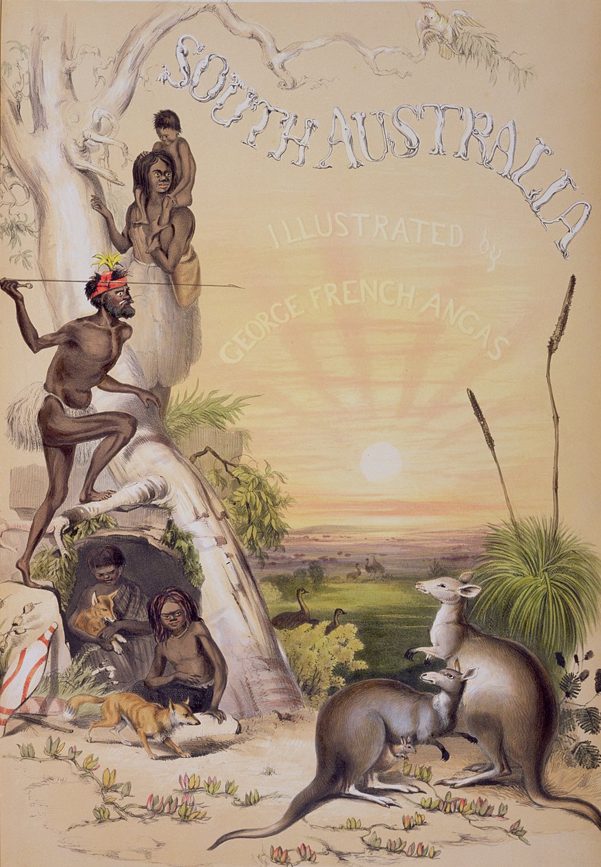 Frontispis do „Jižní Austrálie“, vytištěno 1846 od George French Angas