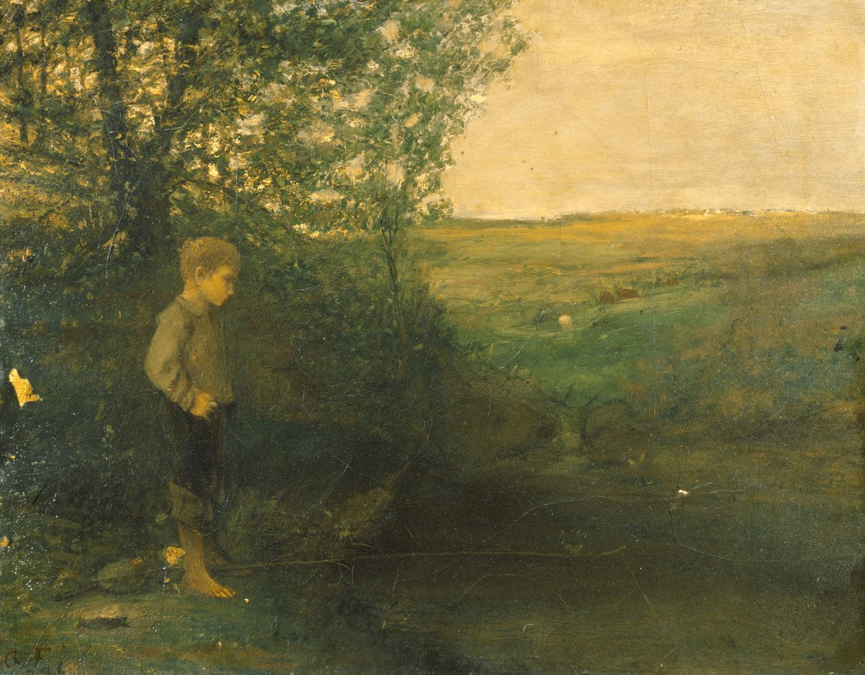 Chlapec rybaření od George Fuller