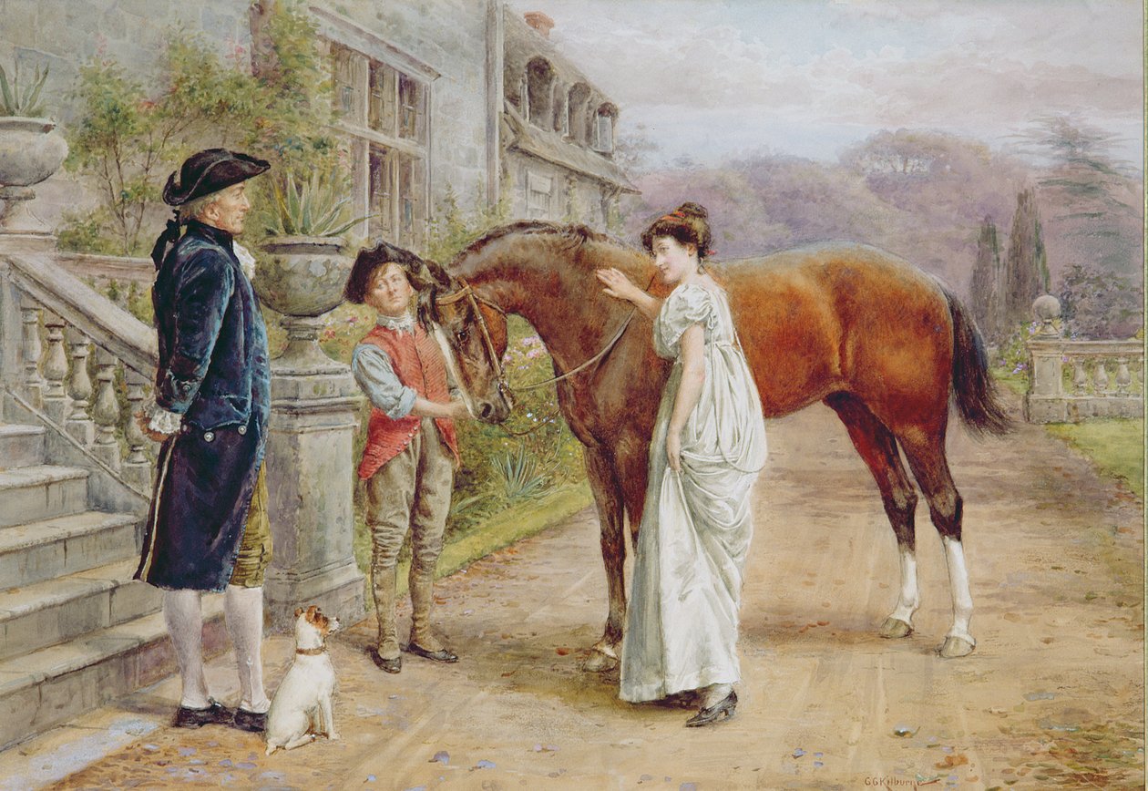 Oblíbená klisna, kolem roku 1900 od George Goodwin Kilburne
