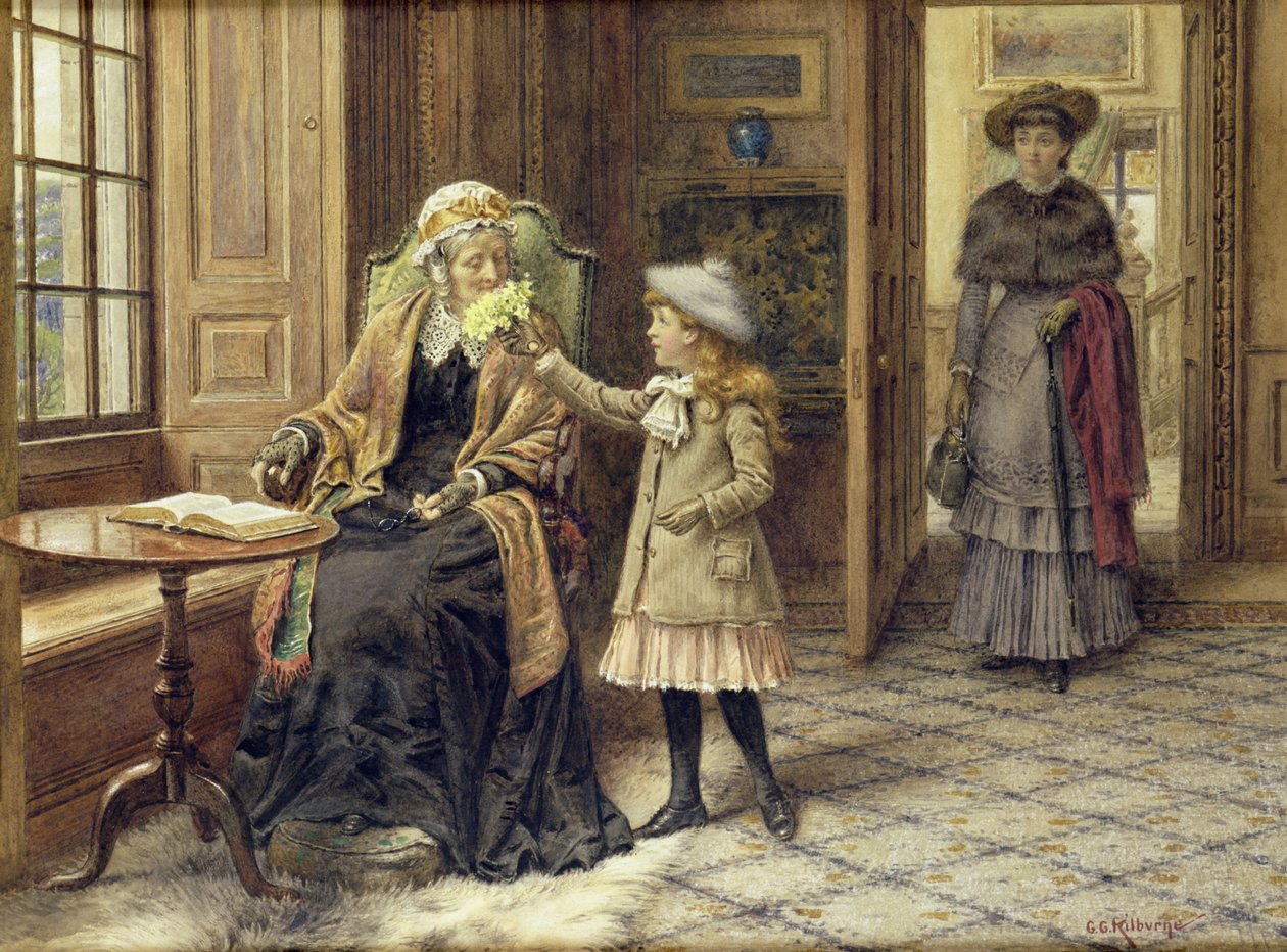 Pózička pro babičku od George Goodwin Kilburne
