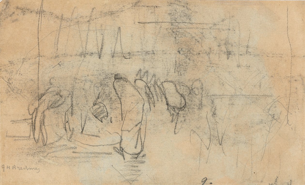 Náčrt lidí na ulici Dutch: Náčrt lidí na ulici od George Hendrik Breitner