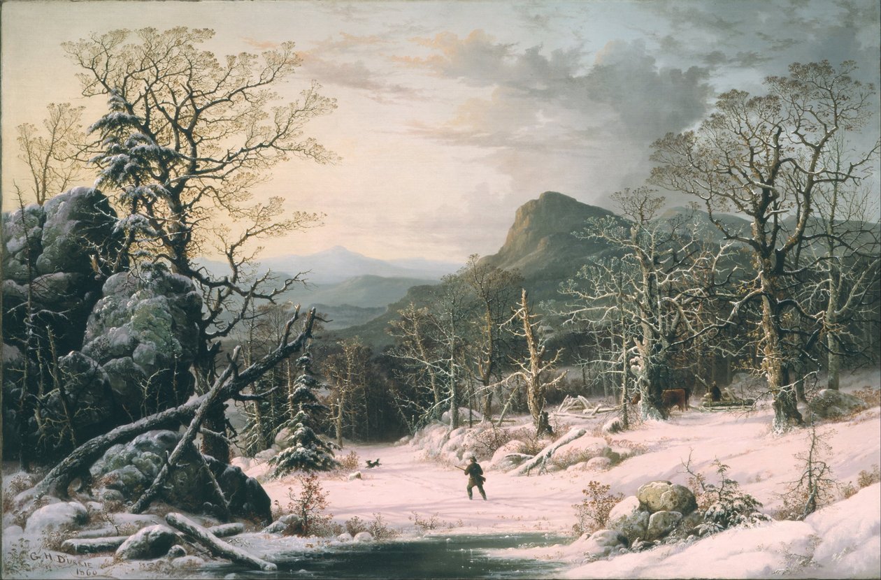Lovec v zimě Wood od George Henry Durrie