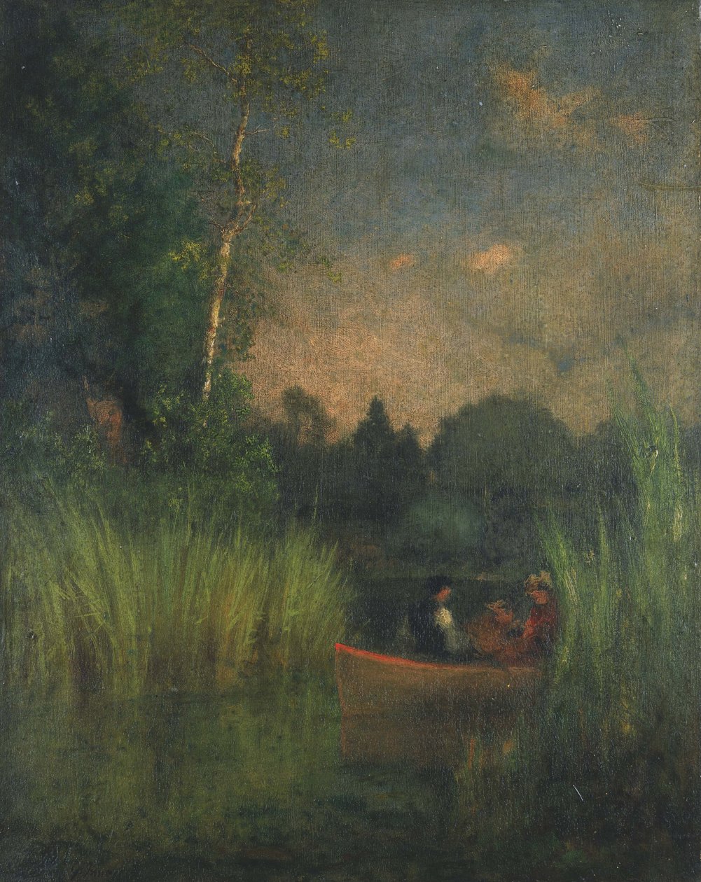 Soumrak v Rushes (Alexandria Bay) od George Inness
