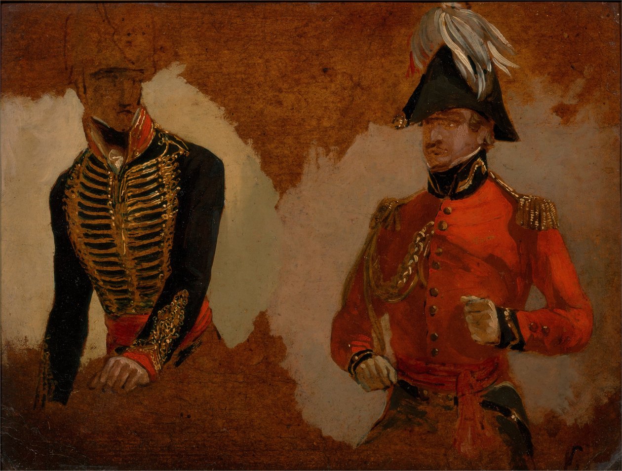 Studie uniformy Royal Horse Artillery Uniform a A.D.C. vrchnímu veliteli-studie pro T ... od George Jones