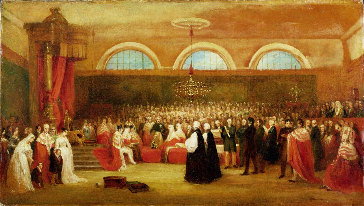 Schválení zákona o velké emancipaci, c.1829 od George Jones