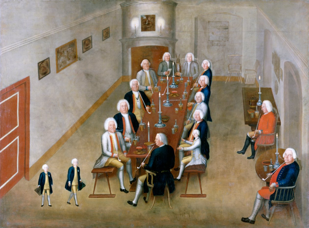 Kuřácká rada Fridricha Viléma I. Pruského, kolem roku 17378 od George Lisiewski