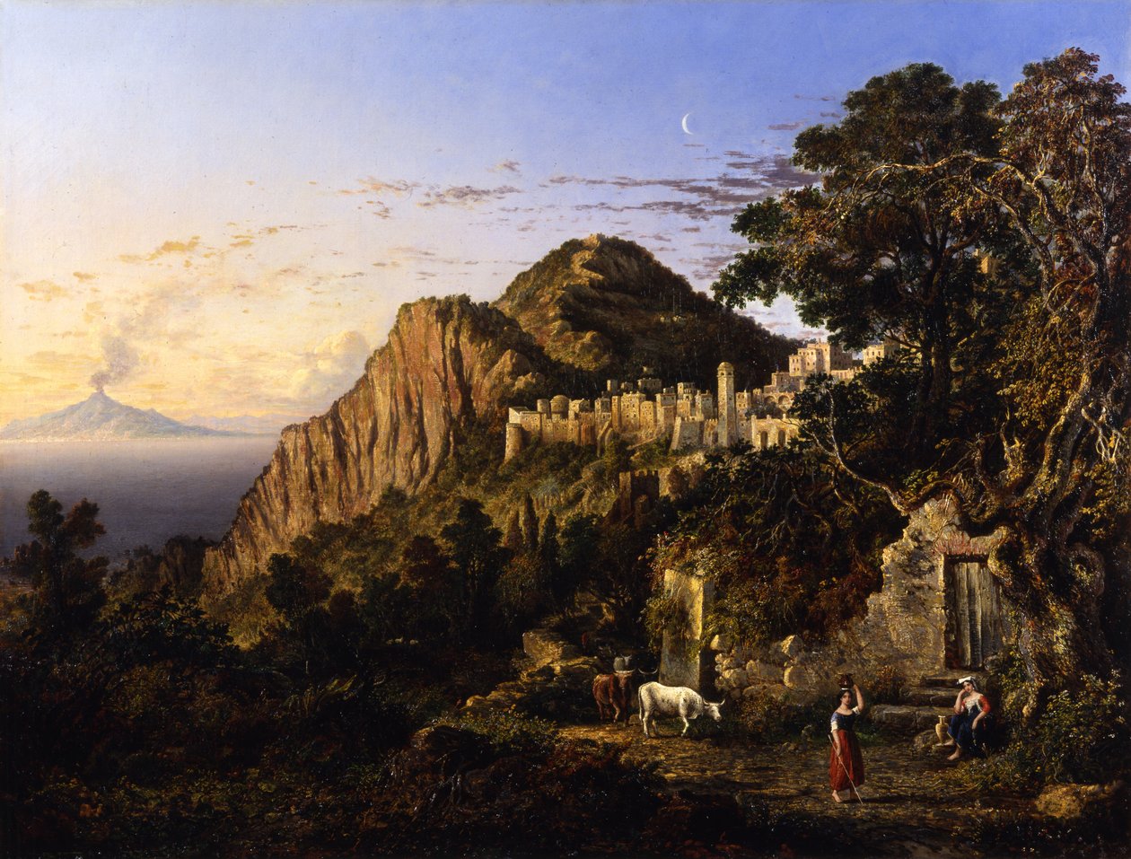 Vesuv a Neapolský záliv z ostrova Capri, 1850 od George Loring Brown