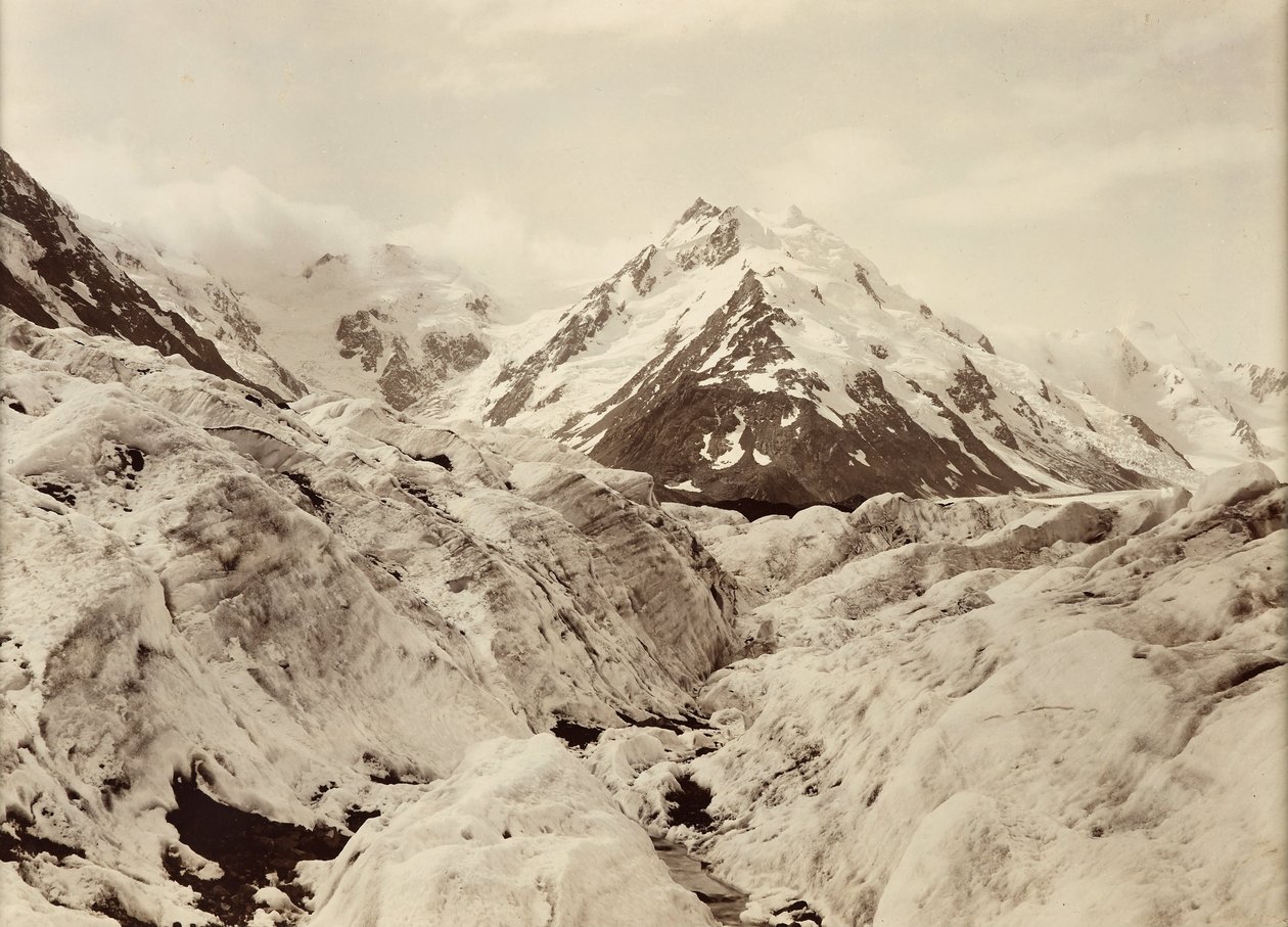 Mount De La Beche z Tasmanského ledovce od George Moodie