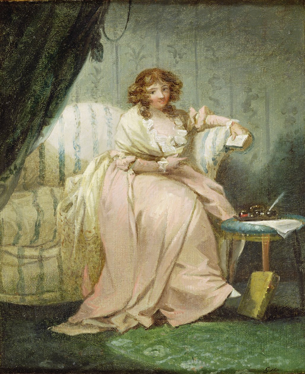 Žena jménem Anne, umělcova manželka, cca 1790-1800 od George Morland