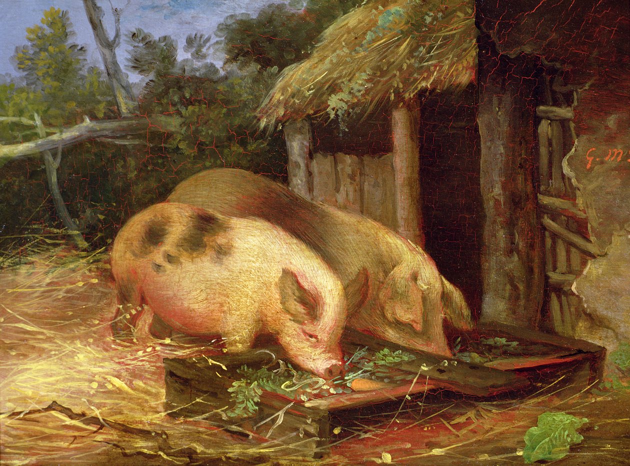 Prasata u koryta od George Morland