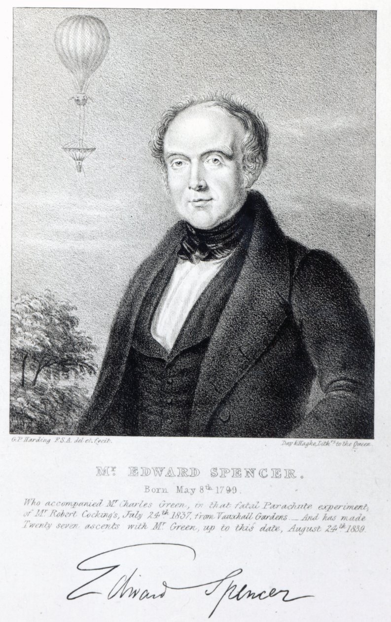 Pan Edward Spencer, litografie Day und Haghe, 1839 od George Perfect Harding