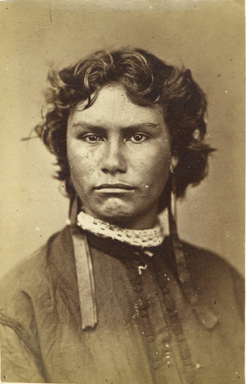 Maori, mladá dáma, kolem roku 1865 (tisk alba) od George Pulman