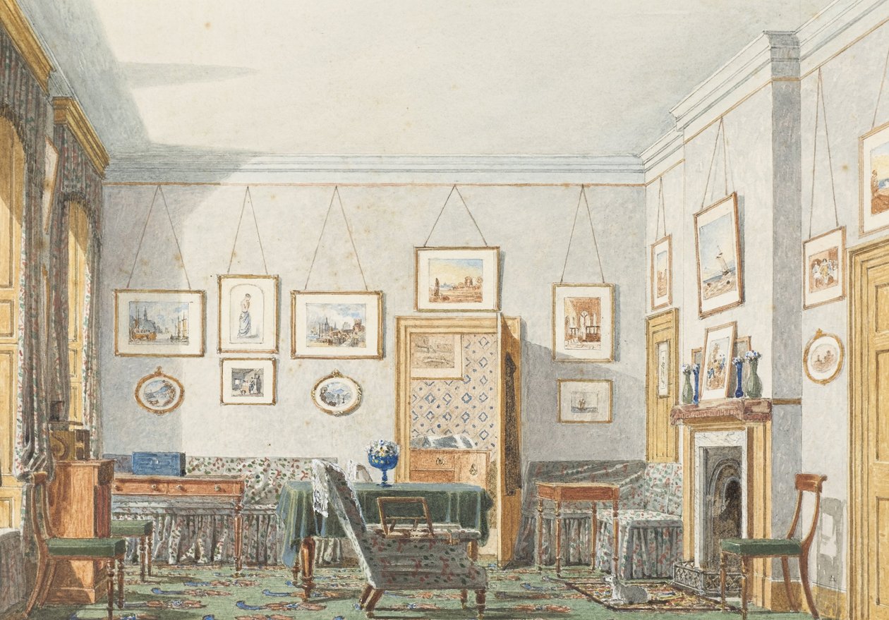 George James Drummonds Room v Oxfordu, 1853 od George Pyne
