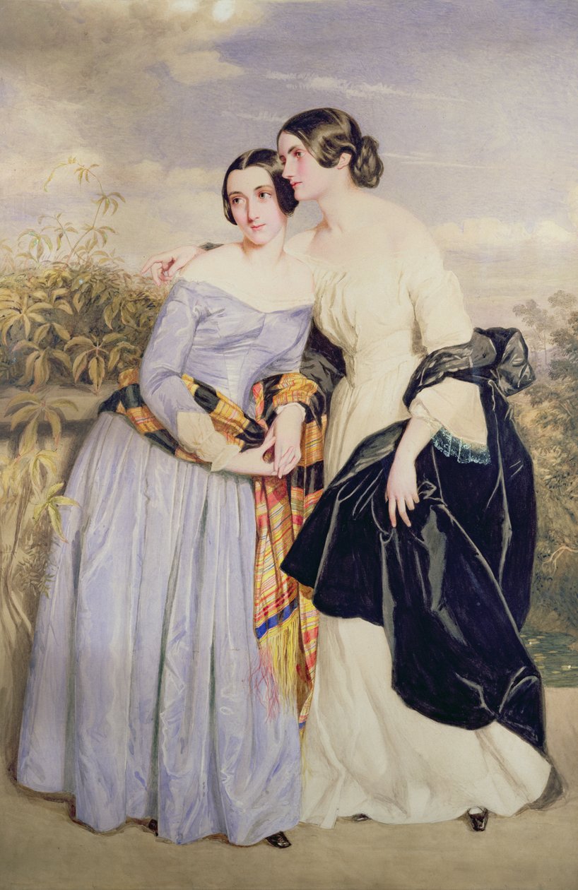 Paní Partridgeová a její sestra slečna Crokerová, asi 1850 od George Richmond