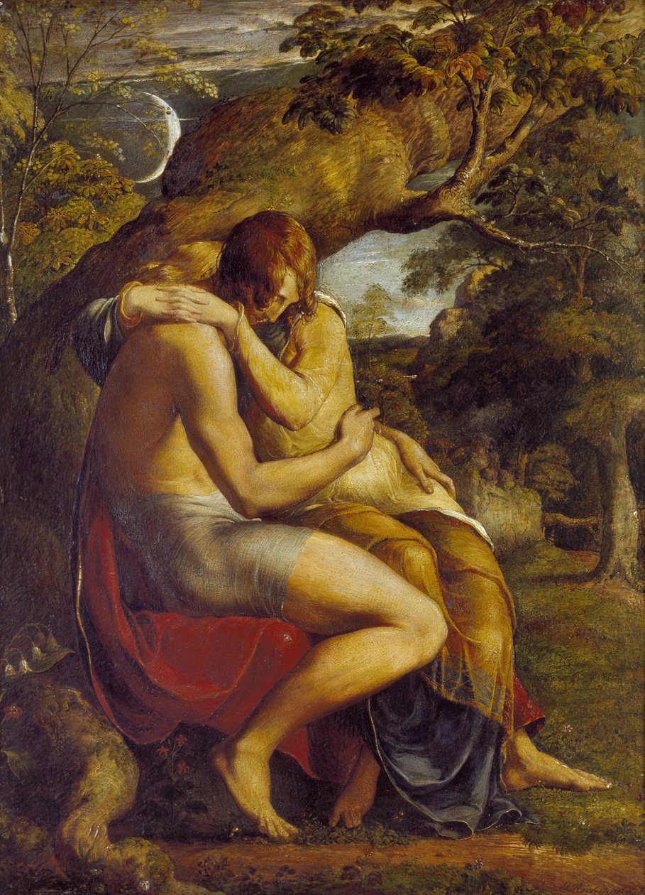 V předvečer odloučení, 1830 (olej a akvarely na panelu) od George Richmond