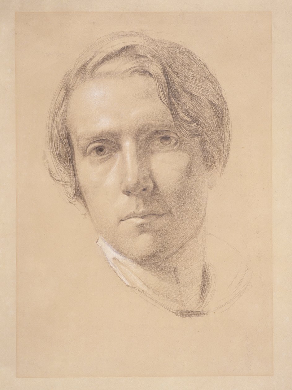 Autoportrét, 1830 (grafit zvýrazněný bílou na lesklém papíře) od George Richmond