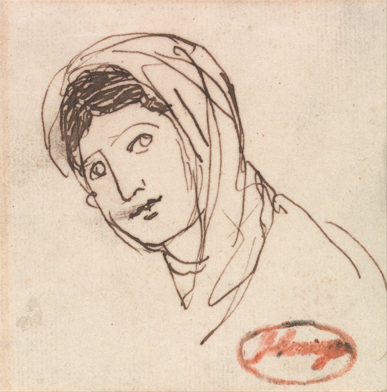 Ženská hlava od George Romney