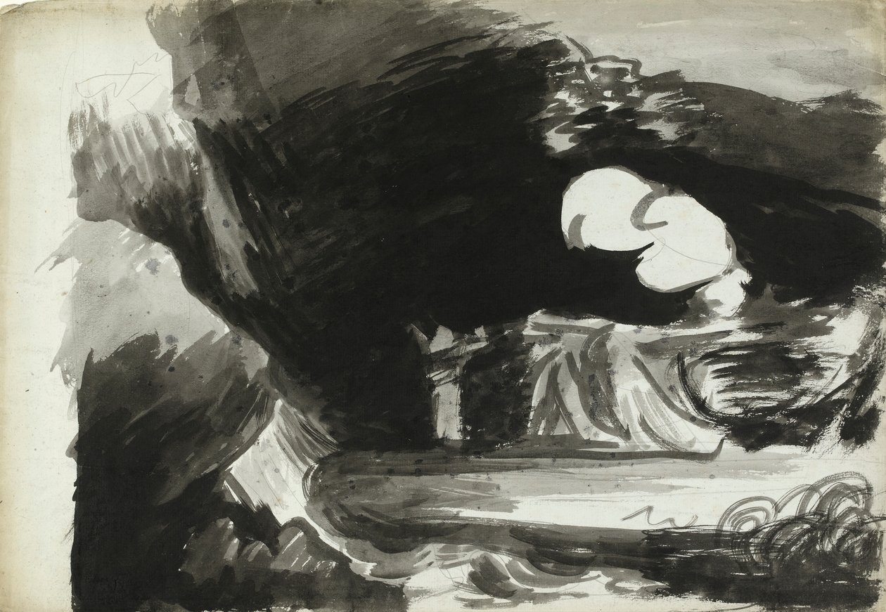 A Forethering of Witches (Wc s mytím přes grafit na papíře) od George Romney