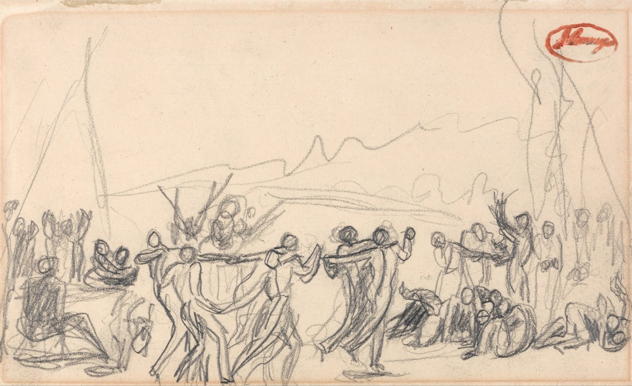 Bakchanalianská scéna (možná předpotopní) od George Romney
