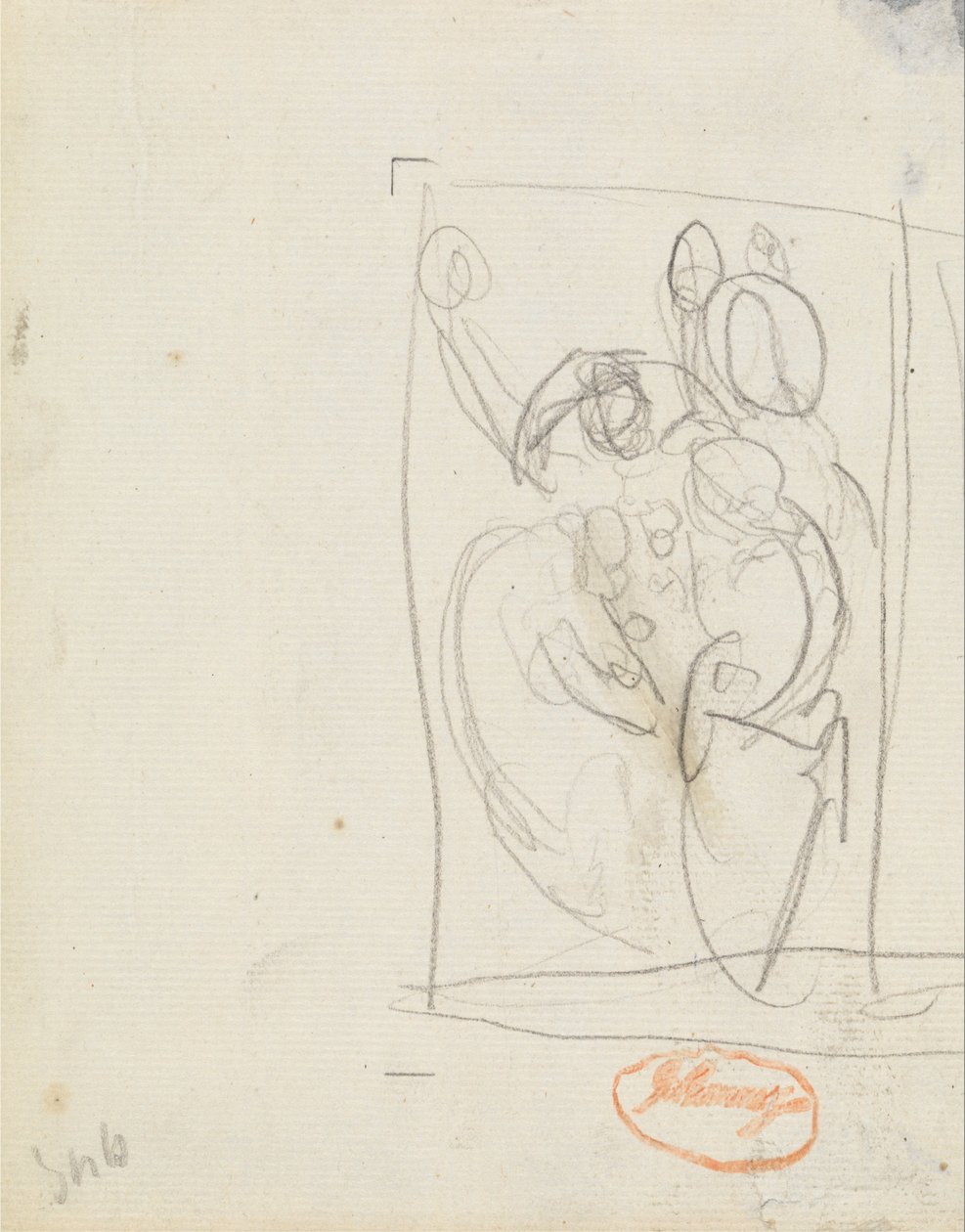 Studie složení obrázku 9 od George Romney
