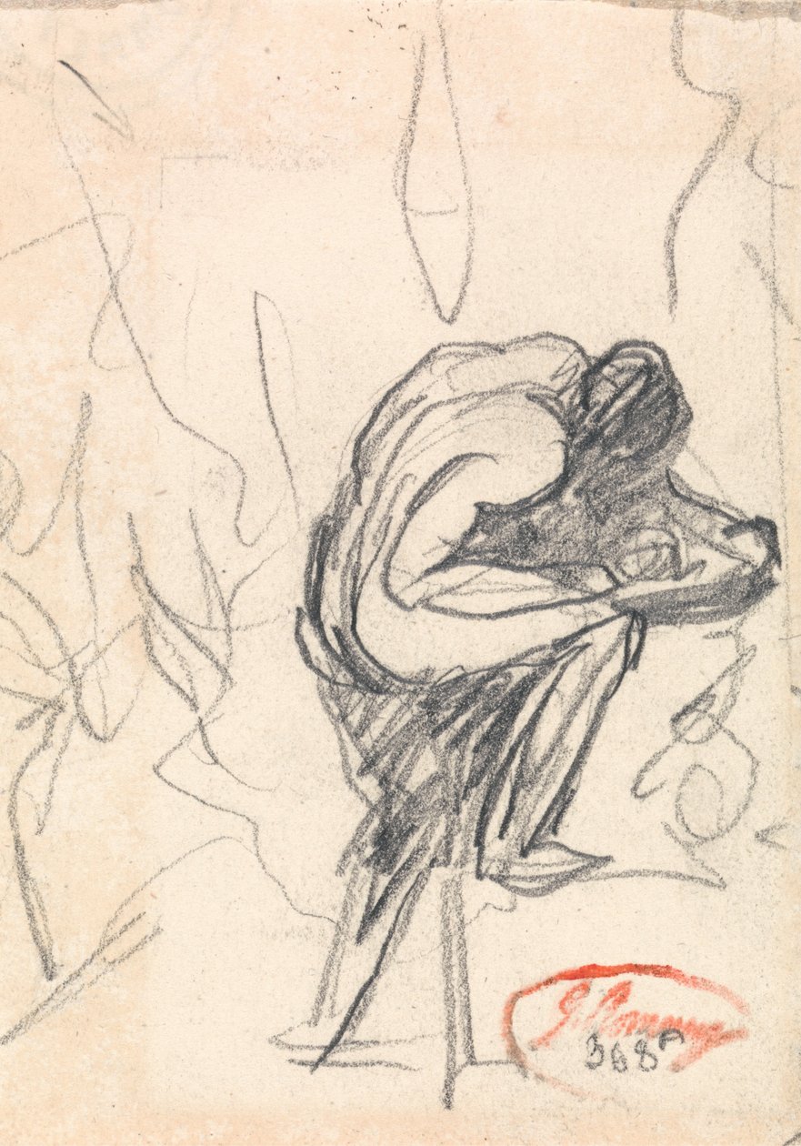 Postava stojící s ohnutým kolenem od George Romney