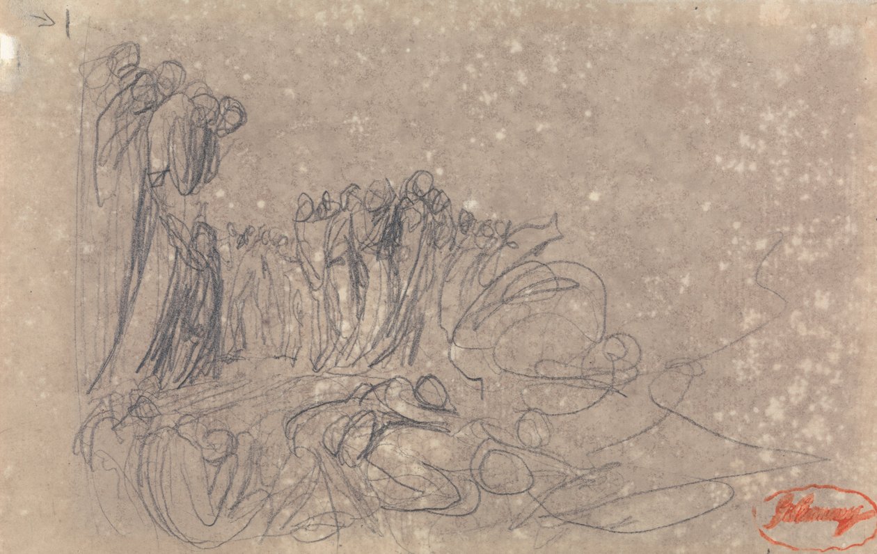 Skupina figurek, možná peklo od George Romney