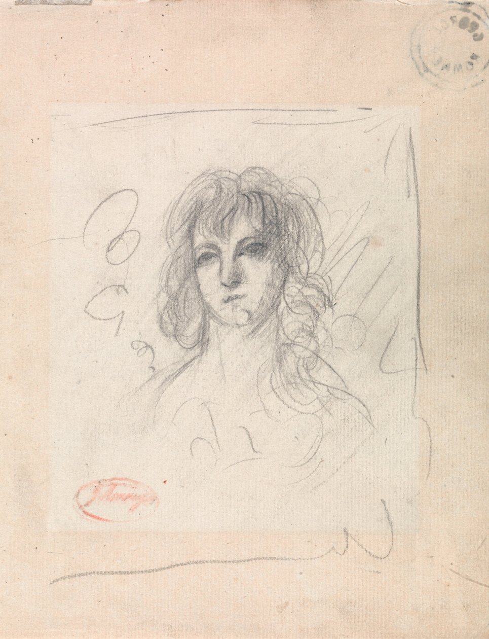 Hlava ženy od George Romney