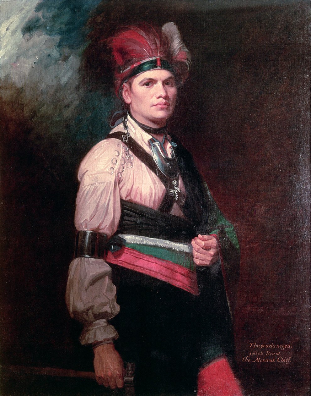 Joseph Brant, náčelník Mohawků, 1742-1807 od George Romney