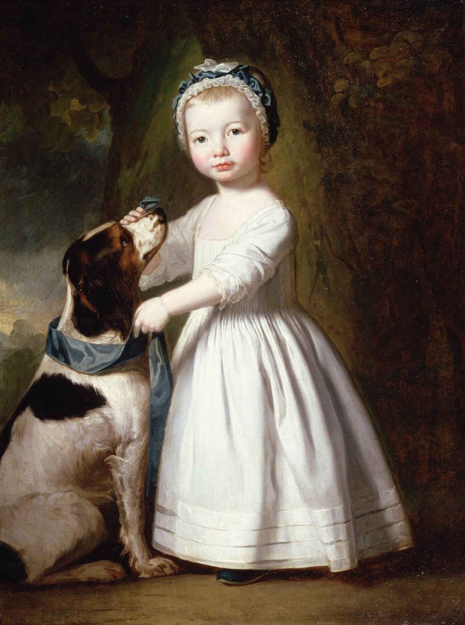 Malý chlapec se psem, kolem roku 1757 od George Romney